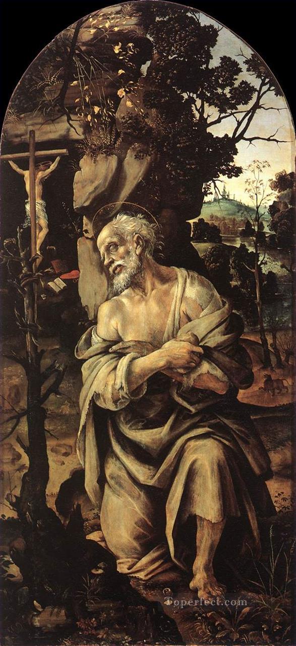 St Jerome 1490s Christian Filippino Lippi Oil Paintings